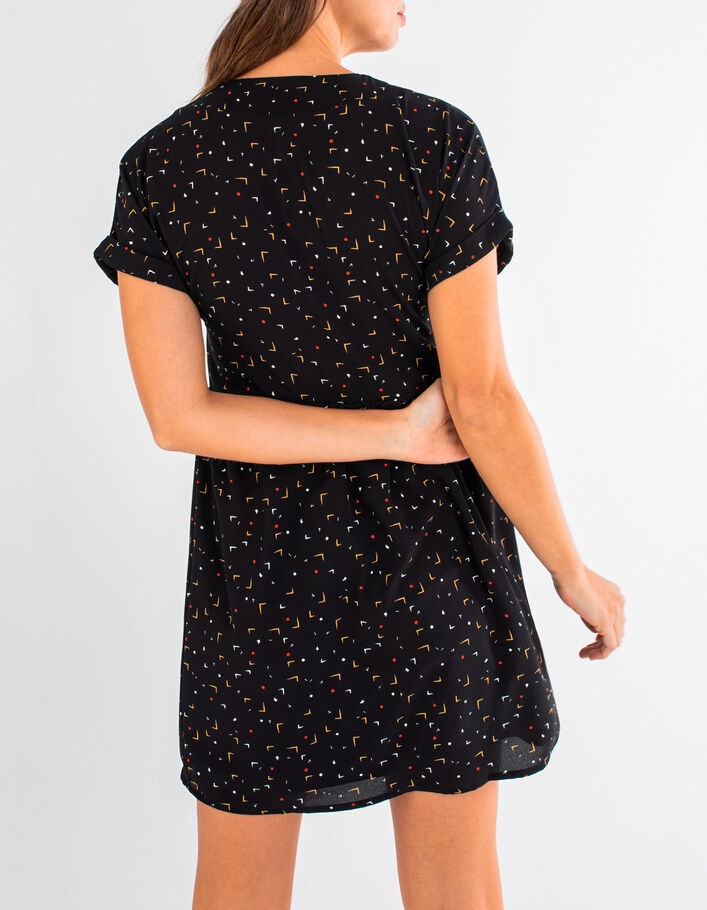 Zwarte jurk minimalistische arty print I.Code - I.CODE
