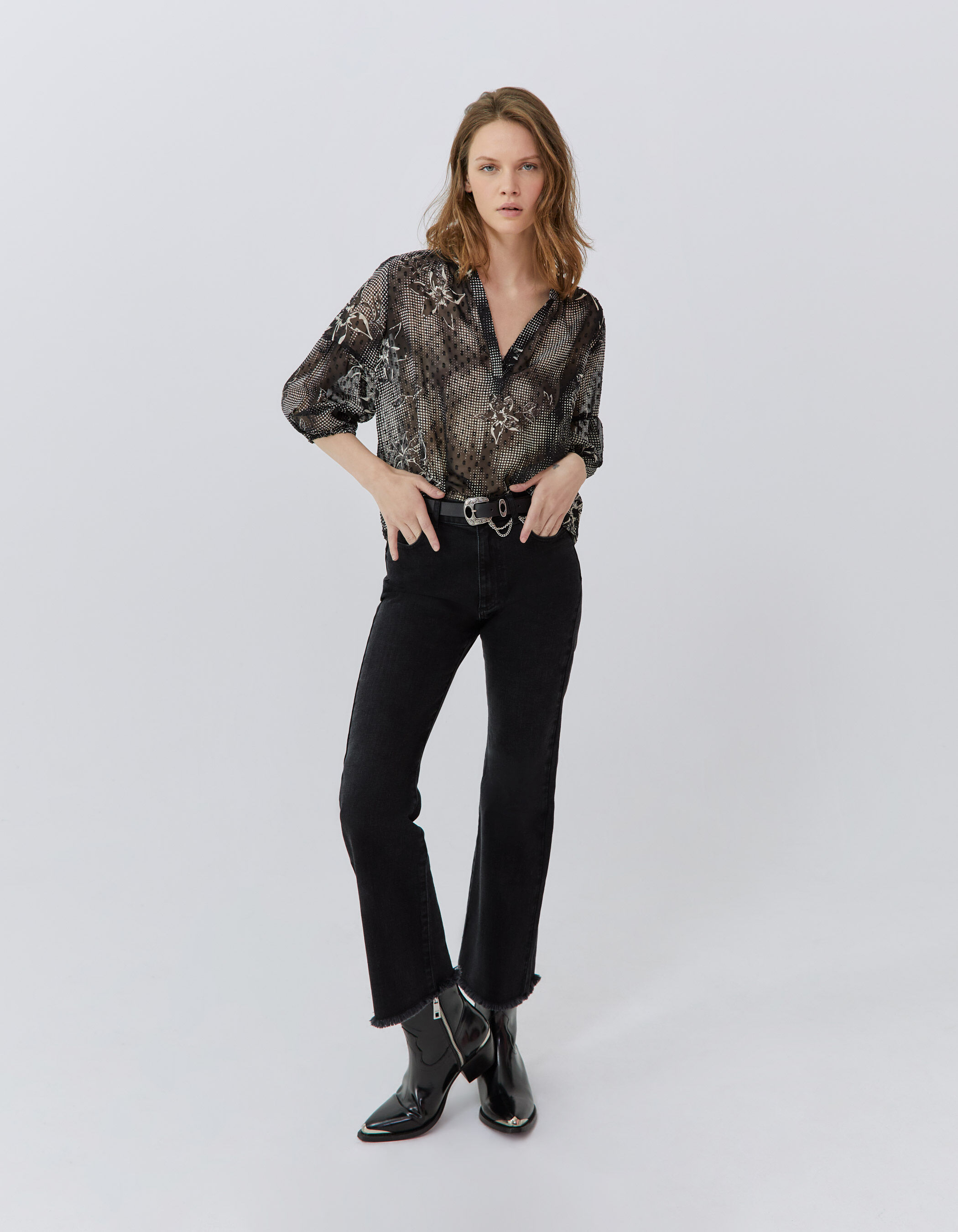 Blouse noire femme discount zara