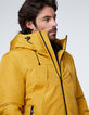 Strohgelbe Herrensteppjacke mit Reißverschlusstaschen-6