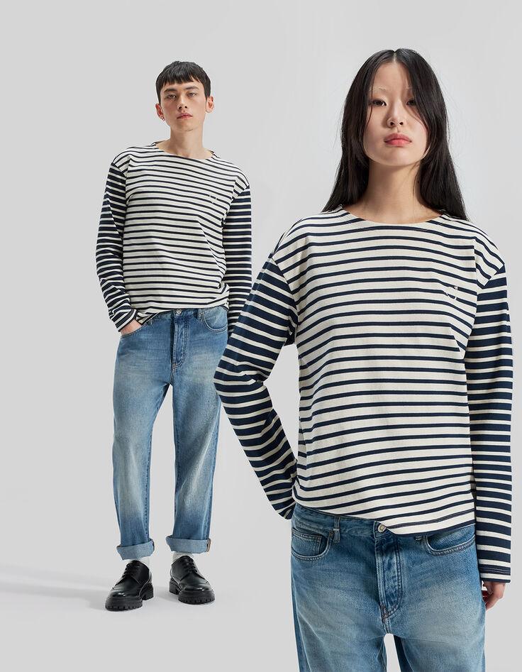 Gender Free-T-shirt marinière coton bio Mixte-3