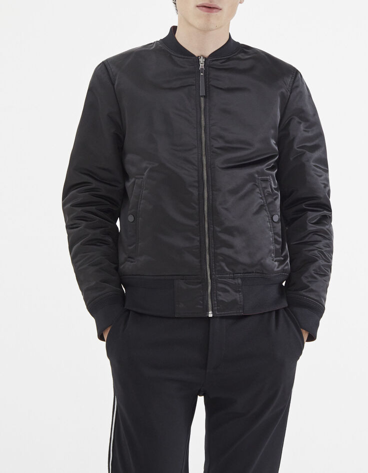 Bomber réversible dark purple et noir nylon Homme-5