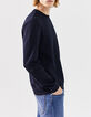 Men’s navy organic waffle sailor-style sweatshirt-6