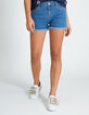 Short bleu en jean frangé à clous I.Code-3