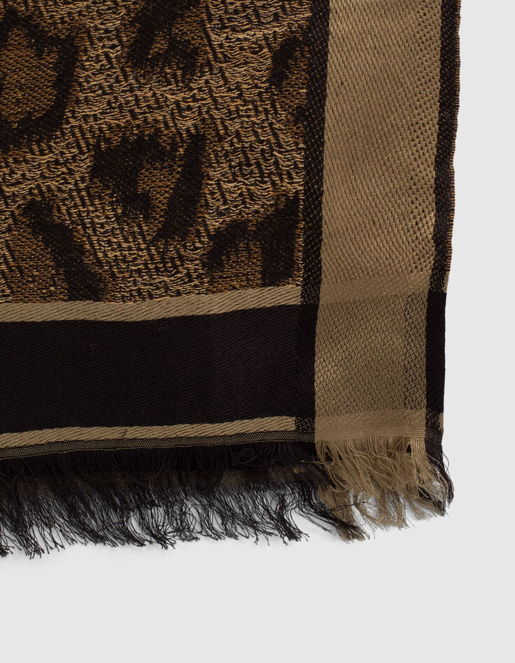 Fular tejido jacquard leopardo mujer-3