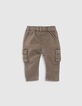 Khaki Cargohose für Babyjungen -3