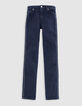 Women's slim dark blue chain back jeans-8