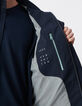 Marineblauwe parka WATERPROOF nylon Heren-5