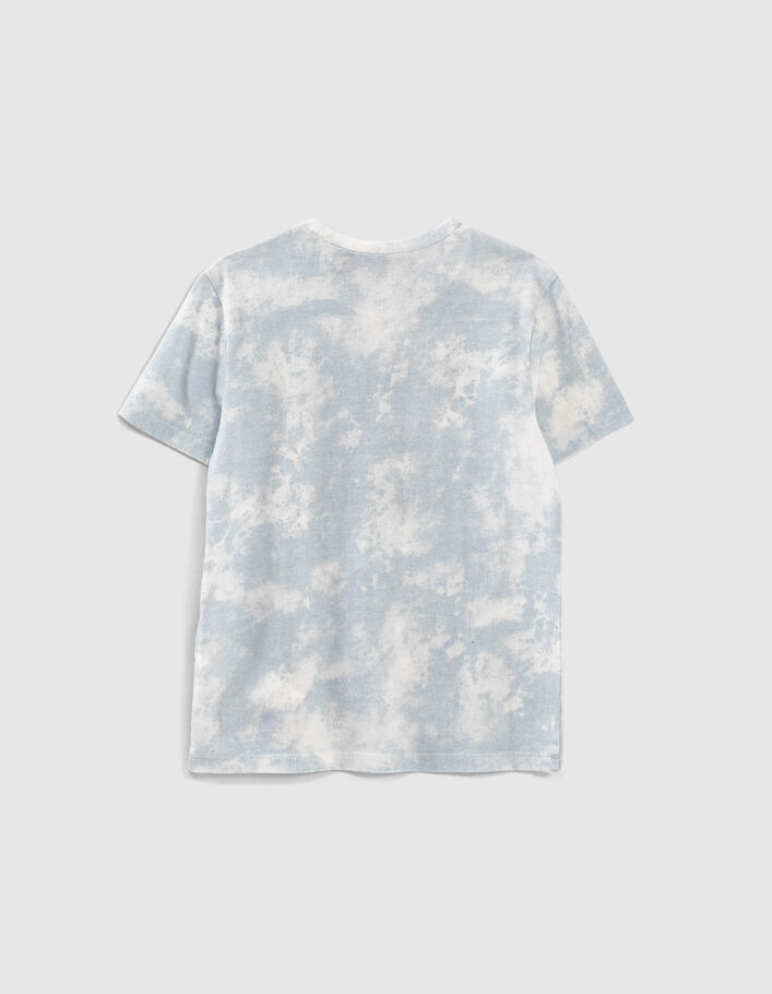 Blaues Tie-Dye-Jungen-T-Shirt mit Schriftzug  - IKKS