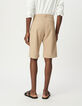 Bermuda CHINO STRAIGHT sable Homme-3