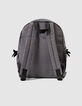 Girls’ black rucksack with ecru gingham, ruffled details-4