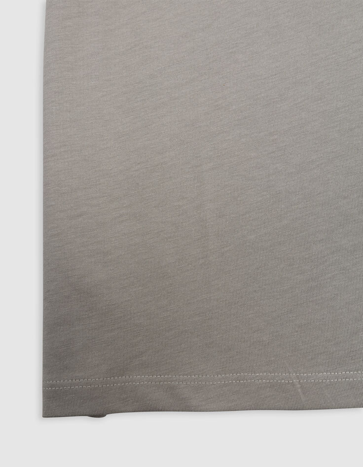 Khaki Jungen-T-Shirt, aufgesetzte Tasche, Stickerei-8