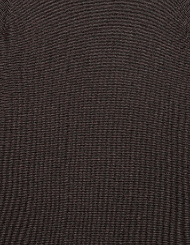 Pflaumenbraunes Herrenpulli aus Twiststrick-7