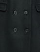 Manteau long noir parementure à capuche amovible Femme-7