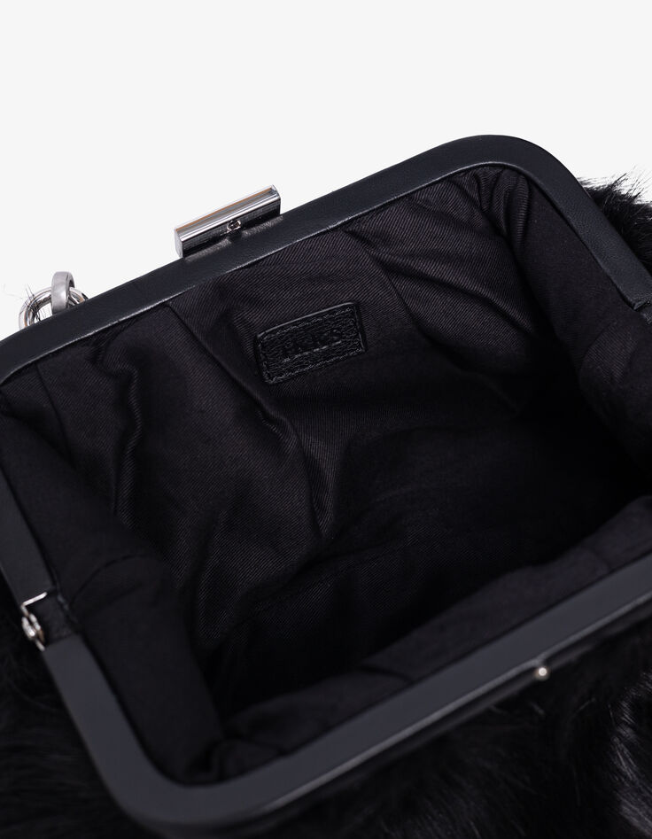 Bolso de mano negro para mujer con asa extraíble-5 Bolso de mano negro para mujer con asa extraíble-5