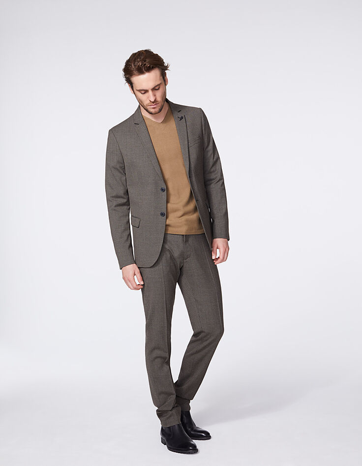Men’s mink checked suit trousers-6