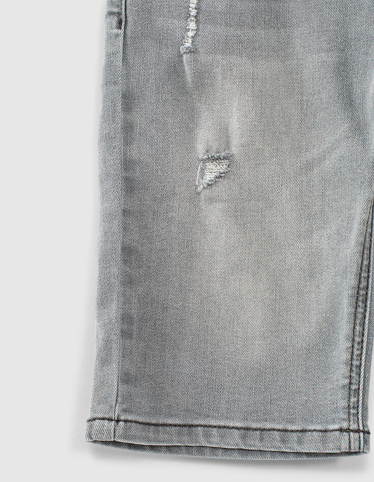 Medium Grey Jungenjeansbermudas mit Used-Optik -4