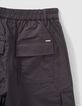 Grijze BATTLEbroek canvasstof parachutestijl meisjes-5