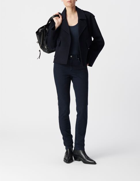 Damen slim Dunkelblaue chain back Jeans - IKKS