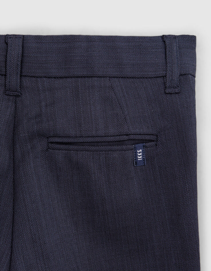 Pantalon marine maille garçon-8