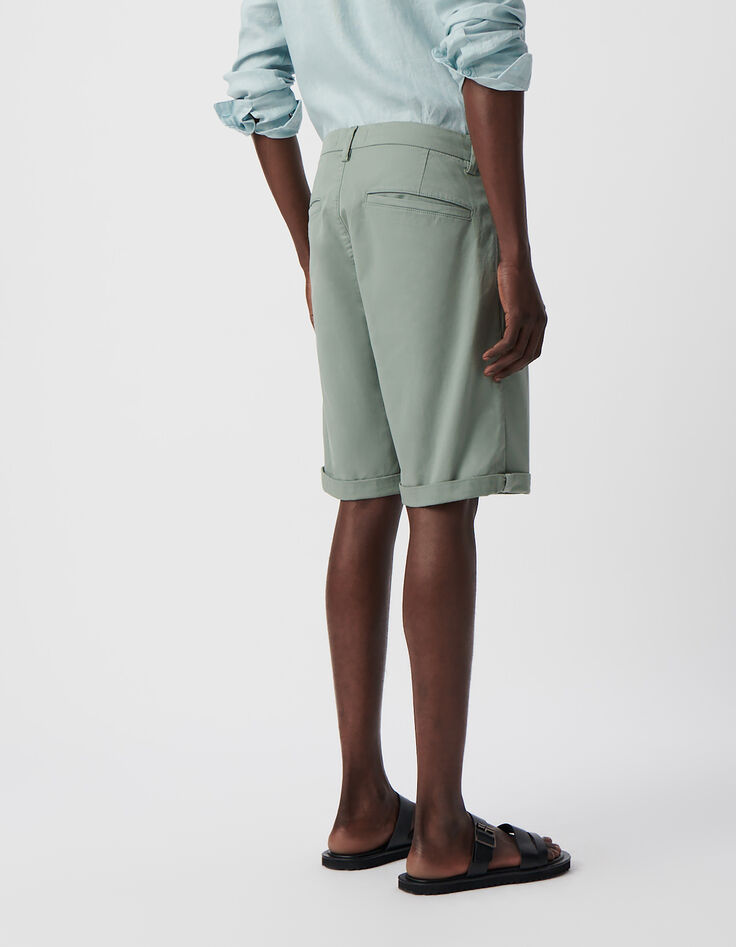 Men&rsquo;s grey blue TAPERED CHINO Bermudas-3