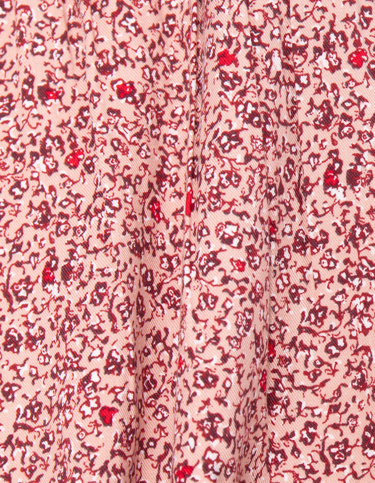 Robe rose imprimé fleuri fille-10