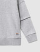 Boys&rsquo; grey hoodie with XL image on back-6