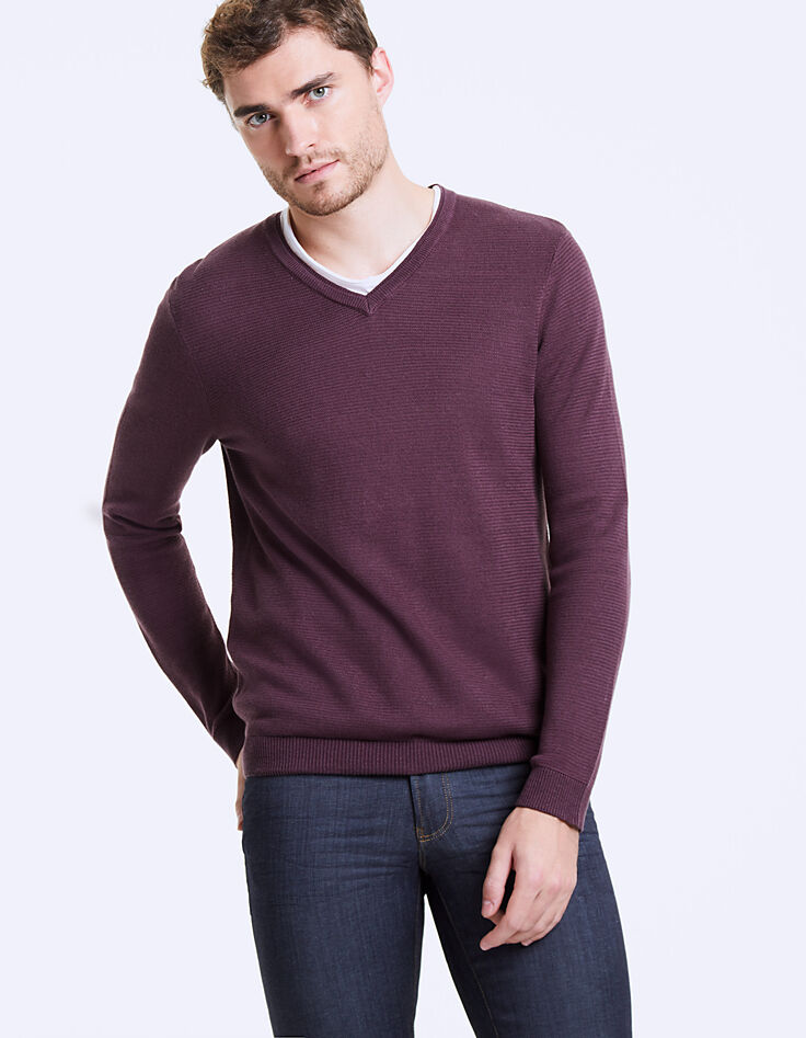 Pull shadow en maille coton et lin Homme-3