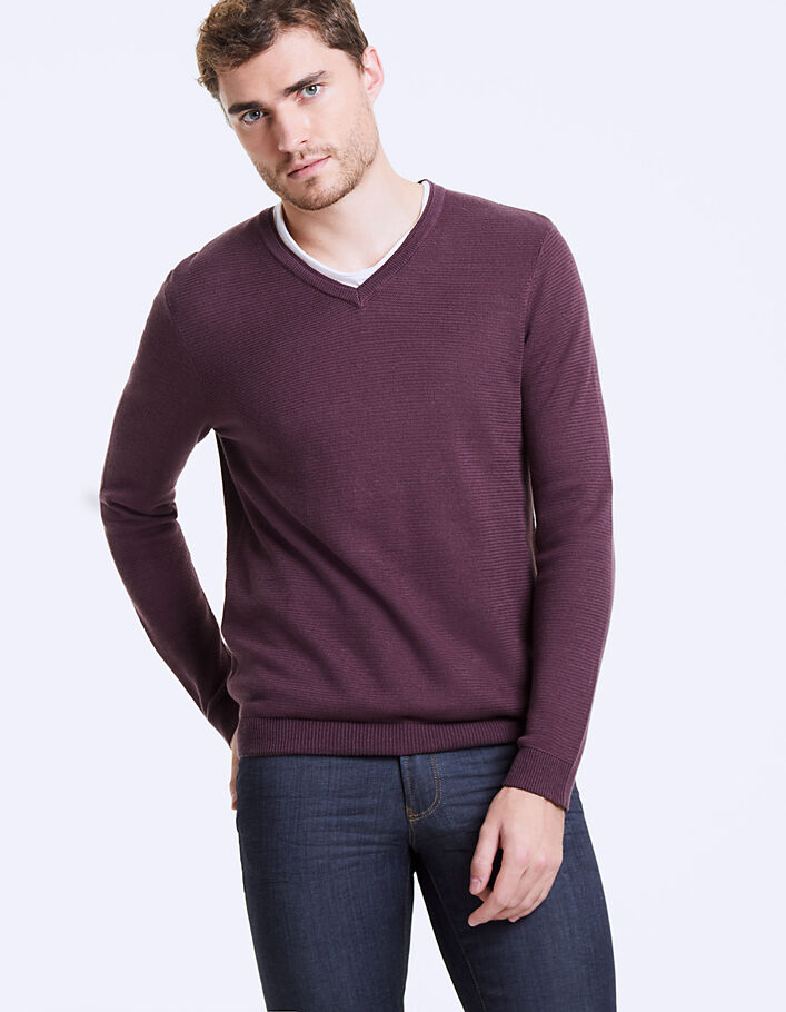 Men's shadow cotton and linen sweater - IKKS