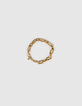Bracelet doré en grosse maille femme-1