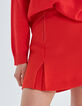 Women’s tangerine A-line short skirt-3