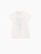 Tee-shirt blanc cassé visuel chatte-rockeuse fille-5