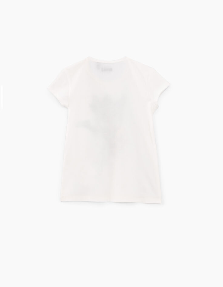 Tee-shirt blanc cassé visuel chatte-rockeuse fille-5