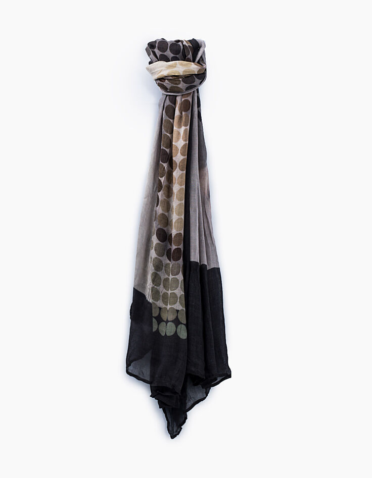 Men’s black Mona Lisa-feel scarf-1 Men’s black Mona Lisa-feel scarf-1