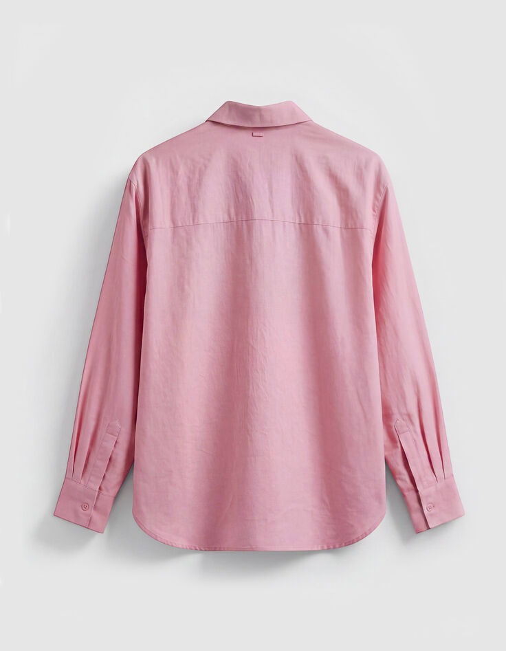 Chemise rose tencel Femme-6