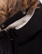Parka 2 en 1 negra lentejuelas chaqueta acolchada niña-7