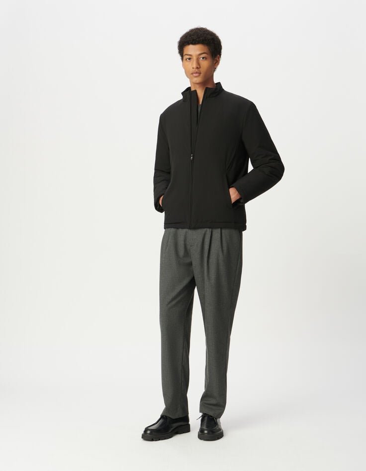 Sous-doudoune noire col montant Homme-2 Sous-doudoune noire col montant Homme-2