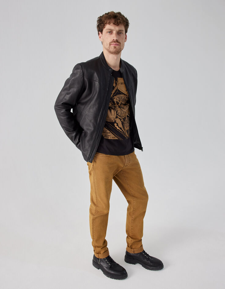 Men’s black IKKS BETTER T-shirt with biker graphic-6 Men’s black IKKS BETTER T-shirt with biker graphic-6