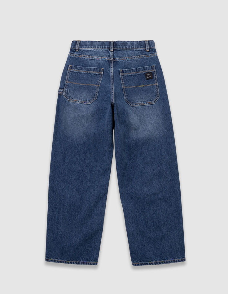 Boys’ blue carpenter-style loose jeans-5