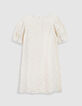 White lace crochet dress for girl-2