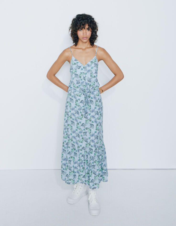 Caraco à nouer dos croisé viscose imprimé cachemire femme-2