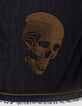 Foulard camel jacquard têtes de mort écrues Femme-5