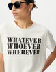 Camiseta blanca mensaje purpurina negra mujer-4