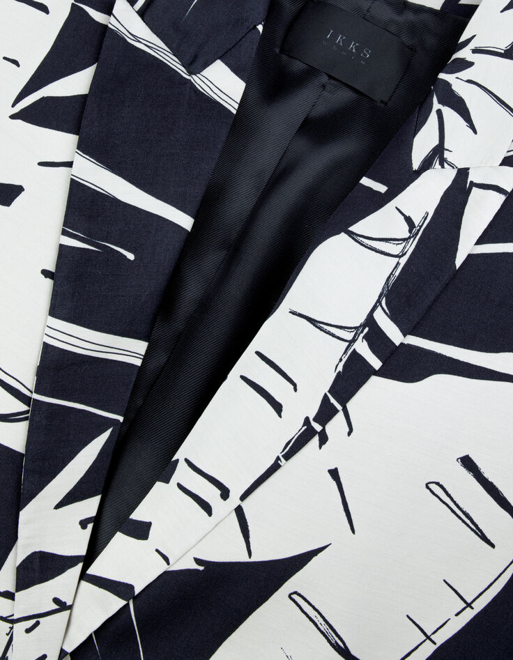 Damesblazer met tropische print-8