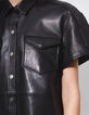 Camisa negra cuero Pure Edition mujer-5