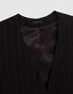 Gilet de costume noir à rayures tennis Femme-5
