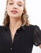 Chemise noire en dentelle ajourée et doublée I.Code-4