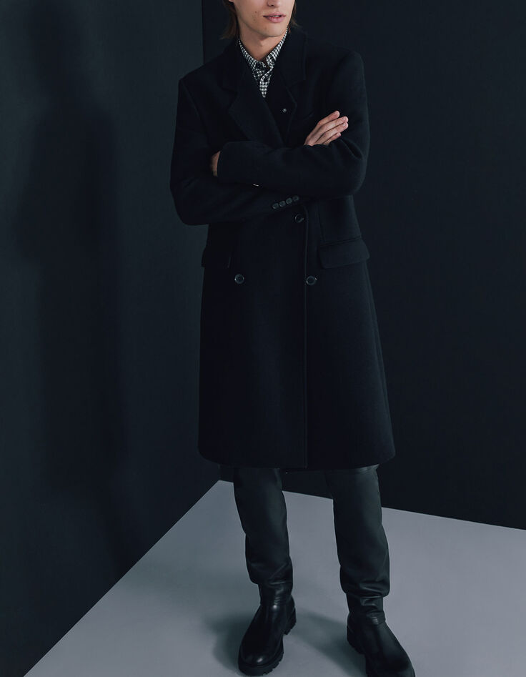 Men’s black Pure Edition double-breasted coat-8