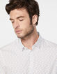 Camisa SLIM blanca estampado letras NYC Hombre-4
