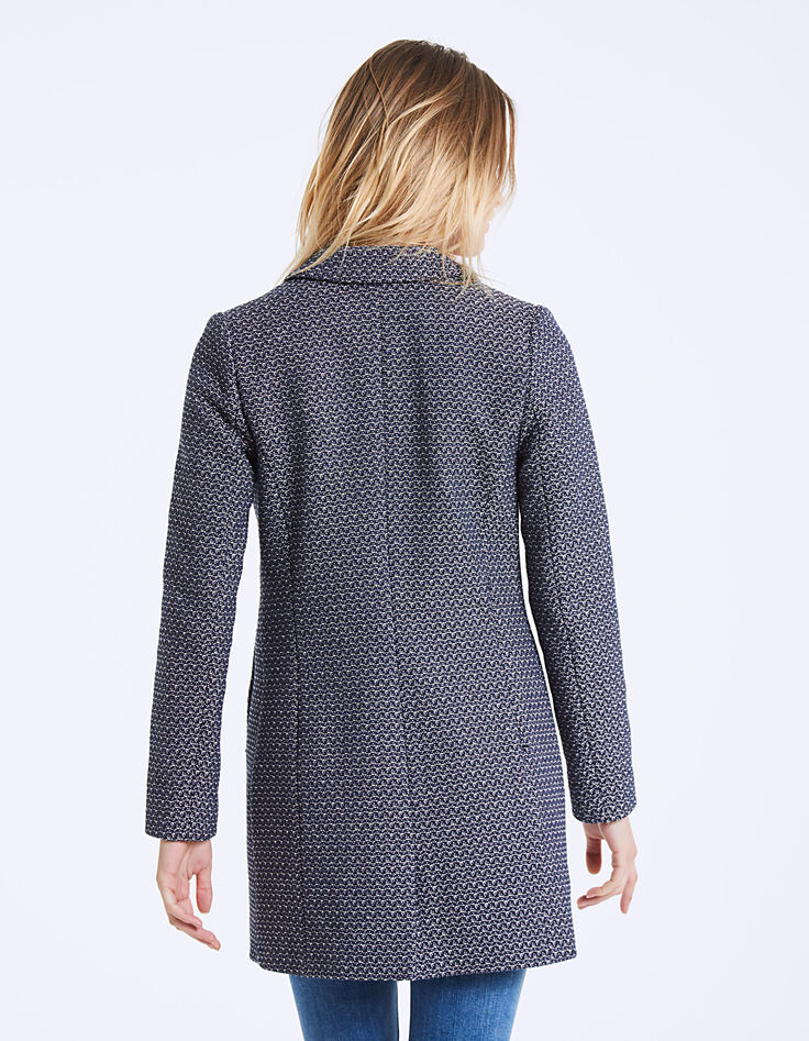 Manteau mi-long en tweed pour femme-3
