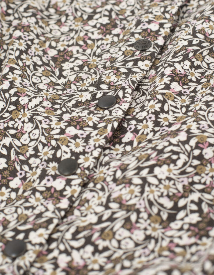 Baby girls’ dark khaki floral print blouse-6